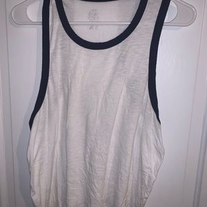 White flowy crop tink top